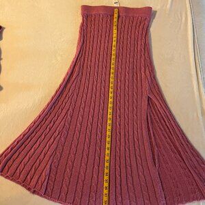 NWT Anthropologie Angeline Sweater Midi Skirt PINK MED AND knit top SMALL